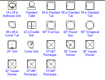 Plumbing fixtures objects